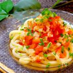 【10分でできる簡単レシピ!!】冷製サルサうどん
