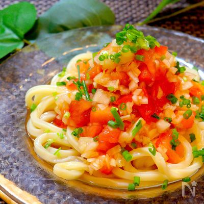 【10分でできる簡単レシピ!!】冷製サルサうどん