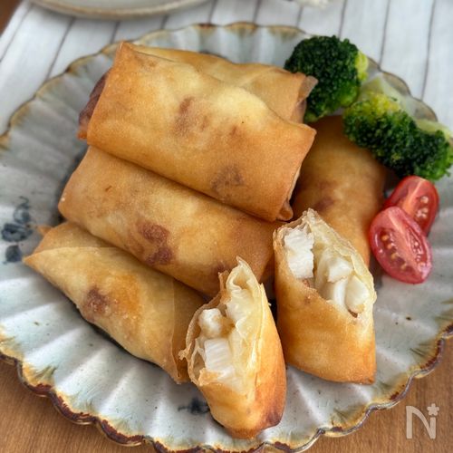 シャキッ！ほくっ！食感が楽しい！長芋とちくわの春巻き