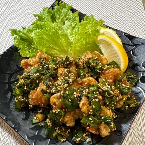 楽ラク手抜キッチン🐶🐾の作ってみた!投稿(ご飯がすすむ！鶏もも肉のニラだれ唐揚げ)