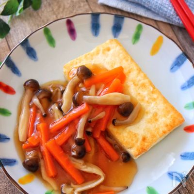 塩豆腐のきのこ餡♩ヘルシーおかず!ダイエットにも◎
