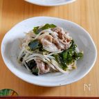 《生甘酒が隠し味》もやしと海藻たっぷり豚しゃぶサラダ