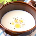 混ぜるだけなのに濃厚で美味♪冷たい豆乳スープ