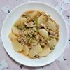 ぴんくツバメの作ってみた!投稿(とろ旨【かぶの麻婆あんかけ】ワンパンで簡単！)