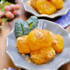 白玉粉不要！家にあるもので作る♡『かぼちゃのお豆腐白玉』