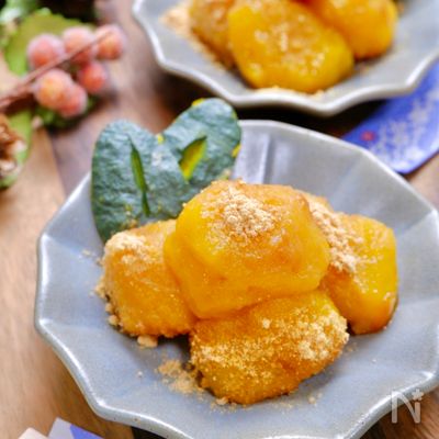 白玉粉不要！家にあるもので作る♡『かぼちゃのお豆腐白玉』
