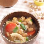節分豆の具だくさんみそ汁