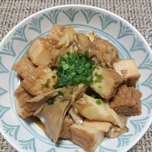 よっこの作ってみた!投稿(レンジで5分！【厚揚げと舞茸のすき煮】)