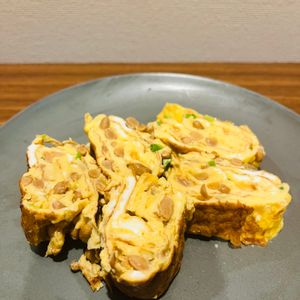 金の作ってみた!投稿(【納豆とネギの卵焼き】おつまみや朝ごはんの一品にも嬉しい♡)