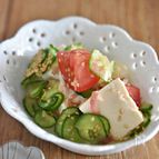 夏野菜と豆腐のひんやりだし漬け
