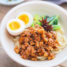 『そぼろルーローうどん』煮込み5分!ひき肉でお手軽