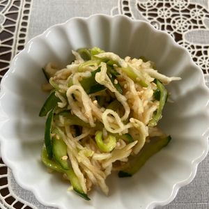 万福の作ってみた!投稿(『切り干し大根ときゅうりの酢の物』)