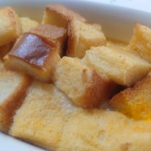 オレンジの作ってみた!投稿(お家にあるもので♪お手軽パンプディング)