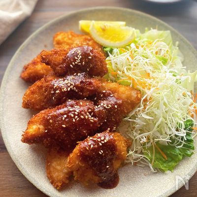 衣付けを簡単に！ごまソースdeチキンカツ