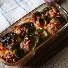 豚こまピーマン肉詰め2種