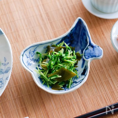 【豆苗とわかめのレモンじょうゆあえ】5分で！後味さっぱり！