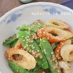 簡単！さやえんどうと竹輪の胡麻和え【作り置き＊お弁当にも】