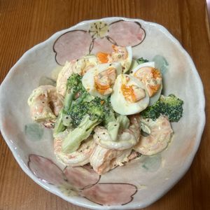 1085202の作ってみた!投稿(同時茹ででお手軽！むきえびとブロッコリーのハニマスマヨサラダ)