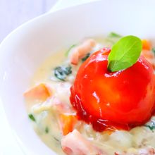 マッシュポテトのトマトソースがけとクリームシチューの作り方