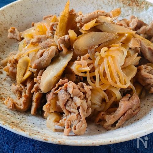 味が染み染み♪【豚肉とごぼうのしぐれ煮】