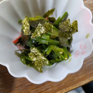 れいかの作ってみた!投稿(やみつき♡ほうれん草とカニカマのナムル)