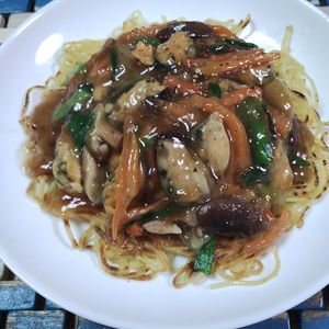 M＊Pの作ってみた!投稿(フライパンひとつde簡単♡シーフードあんかけ焼きそば)