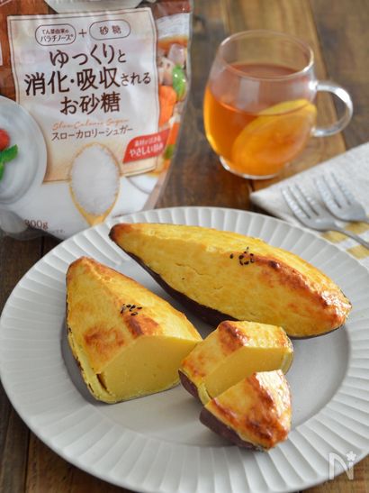 おおきなスイートポテト。丸ごとサツマイモ！秋のスイーツ♪