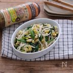 シャキシャキおいしい♪にらと豆もやしのごまドレサラダ