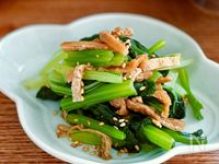 あまじょっぱ♡油揚げと小松菜の和え物【簡単5分・作りおき】