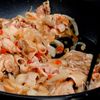 『豚こま肉のさっぱり梅肉炒め』梅×豚肉×ポン酢が反則レベルの工程5