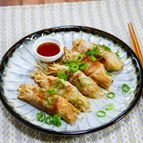 酸味が美味しい「エノキの梅肉豚巻き焼き」