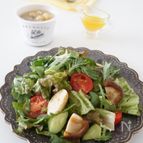 山芋と椎茸のサラダ・生姜ハニードレッシング