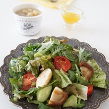 山芋と椎茸のサラダ・生姜ハニードレッシング