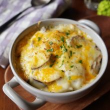 鶏肉とサツマイモのクリームグラタン