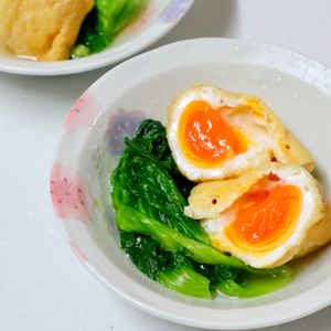 まゆの作ってみた!投稿(柚子胡椒がピリッ《白だしで簡単♡巾着たまご》)