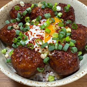 楽ラク手抜キッチン🐶🐾の作ってみた!投稿(【5分でできるご飯泥棒】照り焼き肉団子丼)