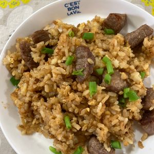 1060572の作ってみた!投稿(ワンパン10分！【激旨！焼き肉炒飯】甘辛味でやみつき♩)