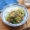 豚こまと小松菜の極旨中華あんかけ丼の工程6