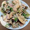 ヒラメの作ってみた!投稿(＊白はまぐり(ホンビノスガイ)と鶏肉のバター醤油蒸し＊)