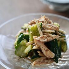 きゅうり新生姜と鶏むね肉のスパイス香る中華おつまみ