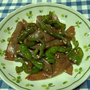 maple cherryの作ってみた!投稿(こんにゃくとピーマンのきんぴら)