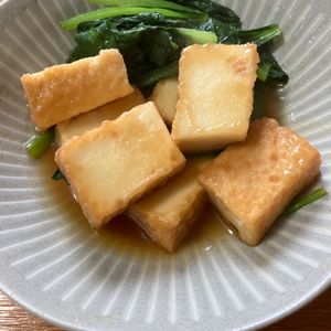 あすかの作ってみた!投稿(【ぷるぷる厚揚げと小松菜の煮浸し】作り置きにも♪)