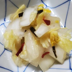 週一だけは頑張ります💦の作ってみた!投稿(白だしで簡単！『さっぱり白菜の浅漬け』)