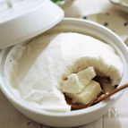 ふわふわメレンゲ鍋の豆腐しゃぶしゃぶ