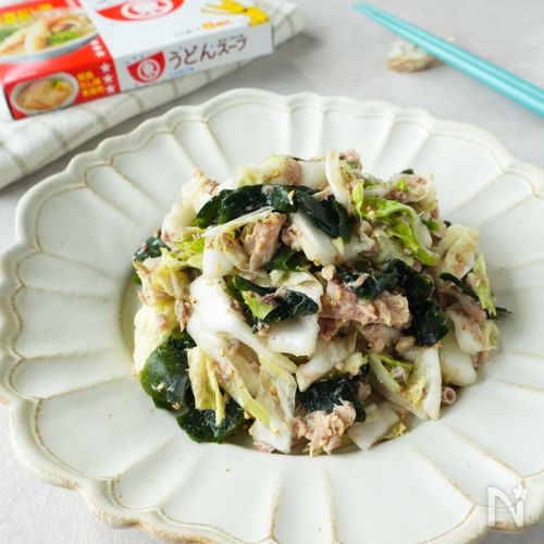 和えるだけ♪【シャキシャキ白菜とさば缶の和風サラダ】