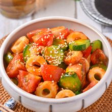 トマトときゅうりの韓国風旨辛和え│ビールもご飯も止まらない！