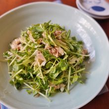 豆苗とツナのマスタードサラダ