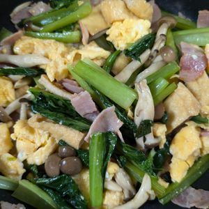 たかし（娘2人）の作ってみた!投稿(栄養満点◎ふんわりたまごの小松菜中華炒め)