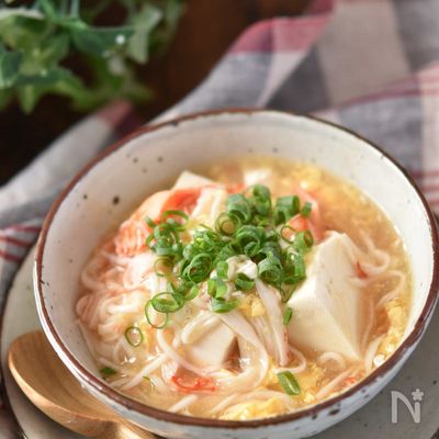 のど越しつるん！！かにたまあんかけ豆腐