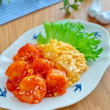 辛さほんのり♩エビチリふわたま添え
